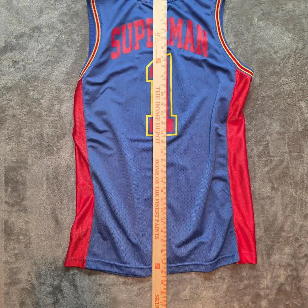 Superman Jersey Tank Boys 14? Blue Red Mesh Basketball Sleeveless DC Comics
